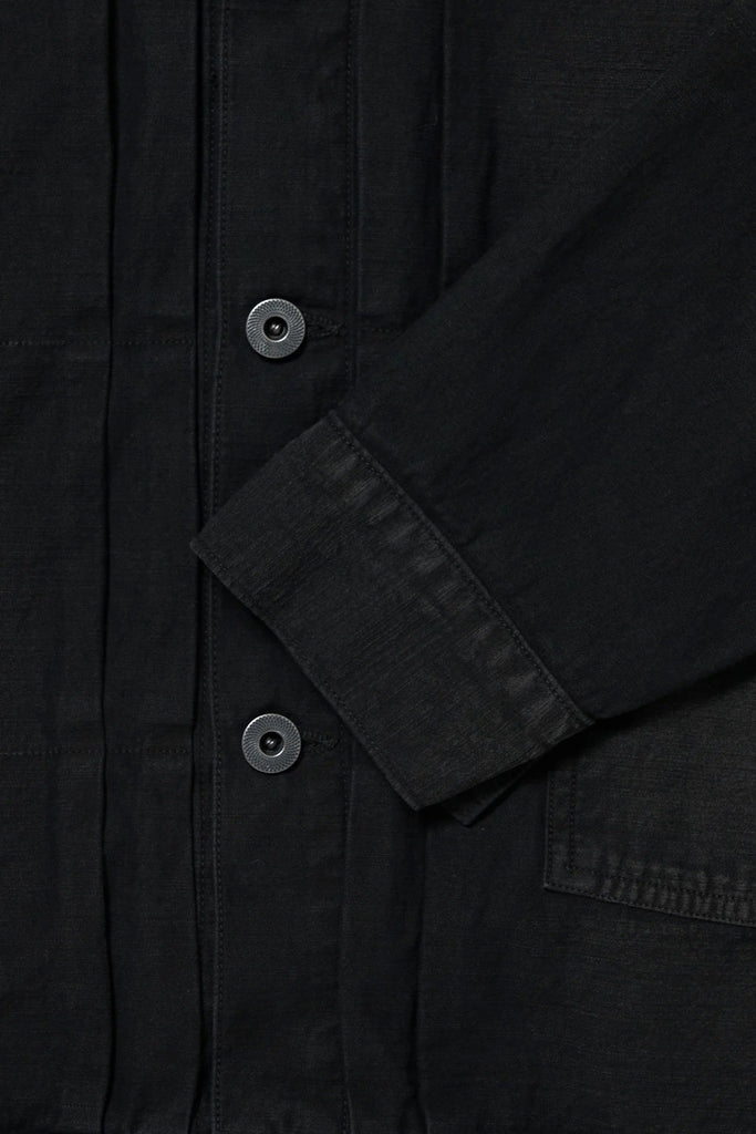 Taiga Takahashi - Lot.309 Buckle-Backed Jacket - Damaged Sumi Dyed Black - Canoe Club