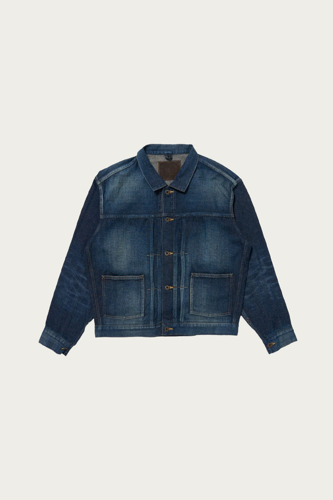 Taiga Takahashi - Lot. 714 Denim Jacket Side Panel - Damaged Indigo - Canoe Club