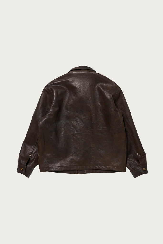 Taiga Takahashi Lot. 804 Leather Jacket c. 1930s | Mud Dyed Brown