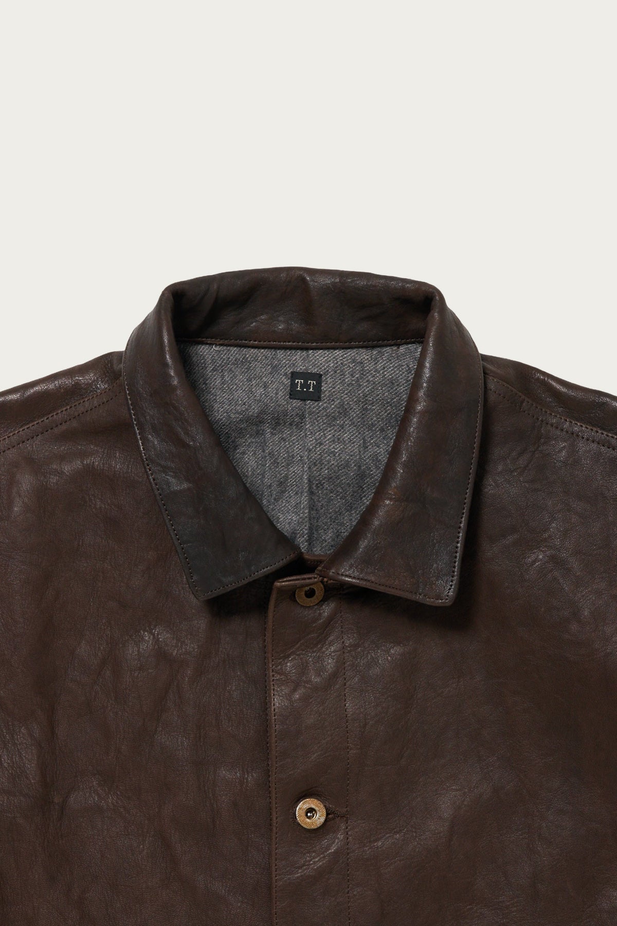 Taiga Takahashi Lot. 804 Leather Jacket c. 1930s | Mud Dyed Brown