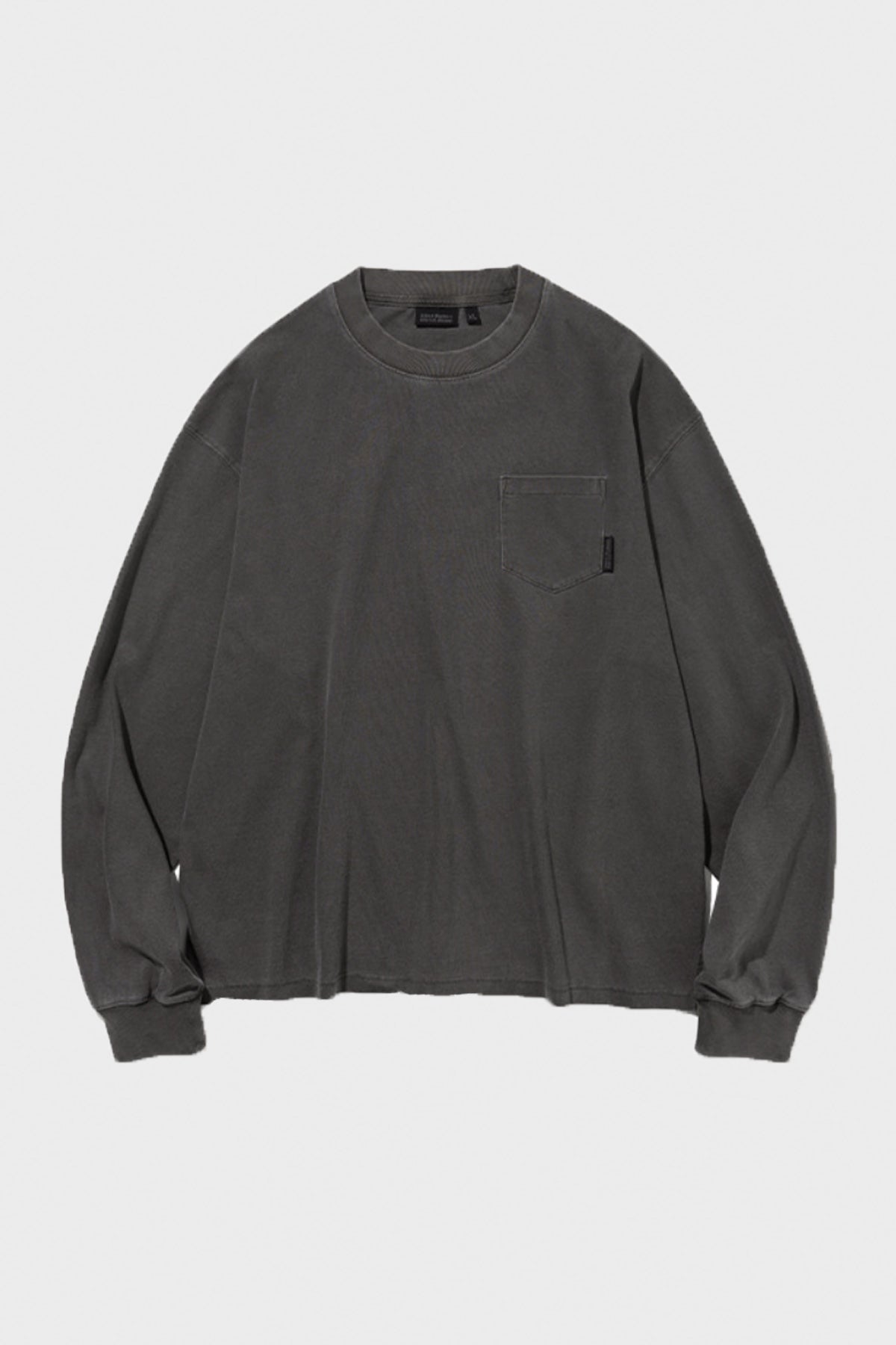 Uniform Bridge - Dyeing Pocket L/S Tee - Pigment Charcoal - Canoe Club