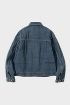 Uniform Bridge - Type II Pin Tuck Trucker Denim Jacket - Indigo Washed - Canoe Club