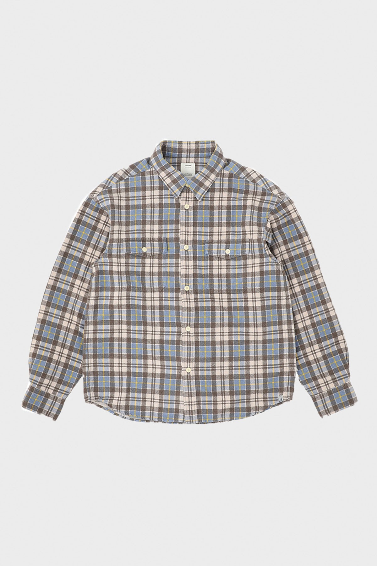 Visvim - Pioneer Khadi Check L/S - Blue - Canoe Club