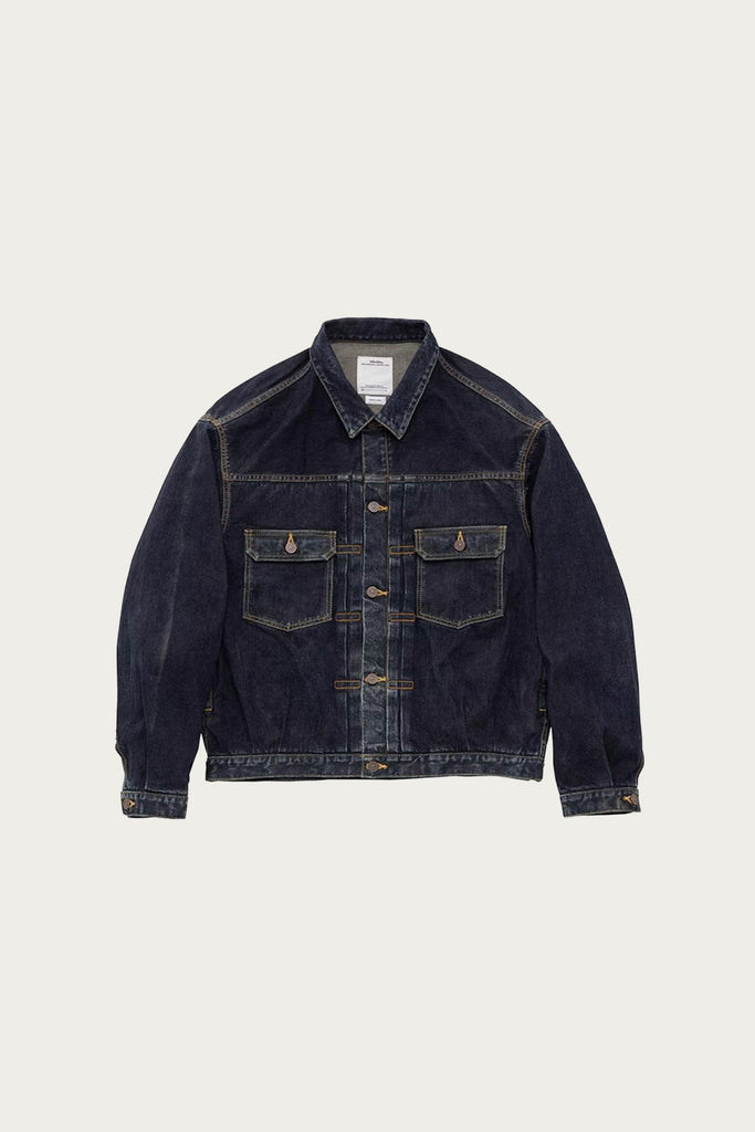 Visvim - SS 101x JKT DMGD MUD OD - Mud Dye/Indigo - Canoe Club
