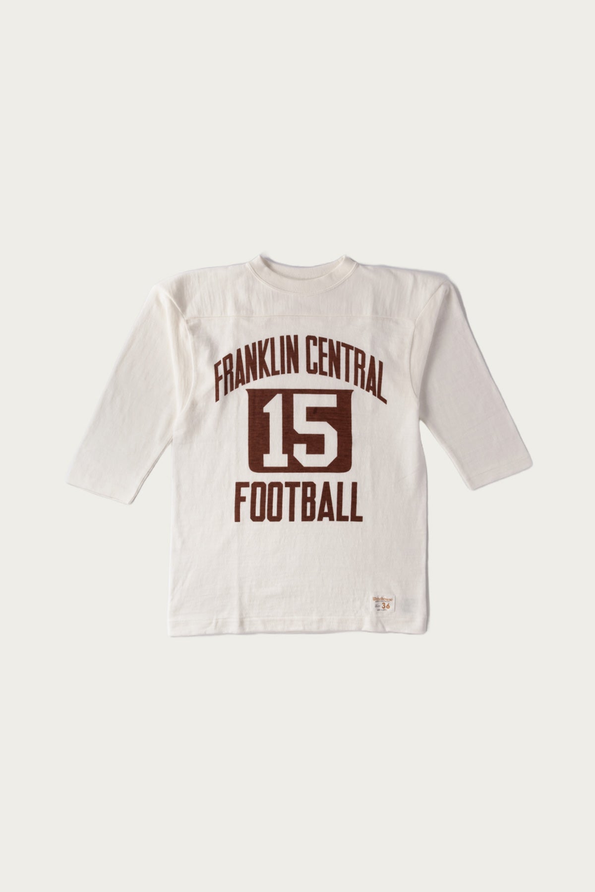 Warehouse & Co. - 3/4 Sleeve Football Tee Franklin Central - Off White - Canoe Club