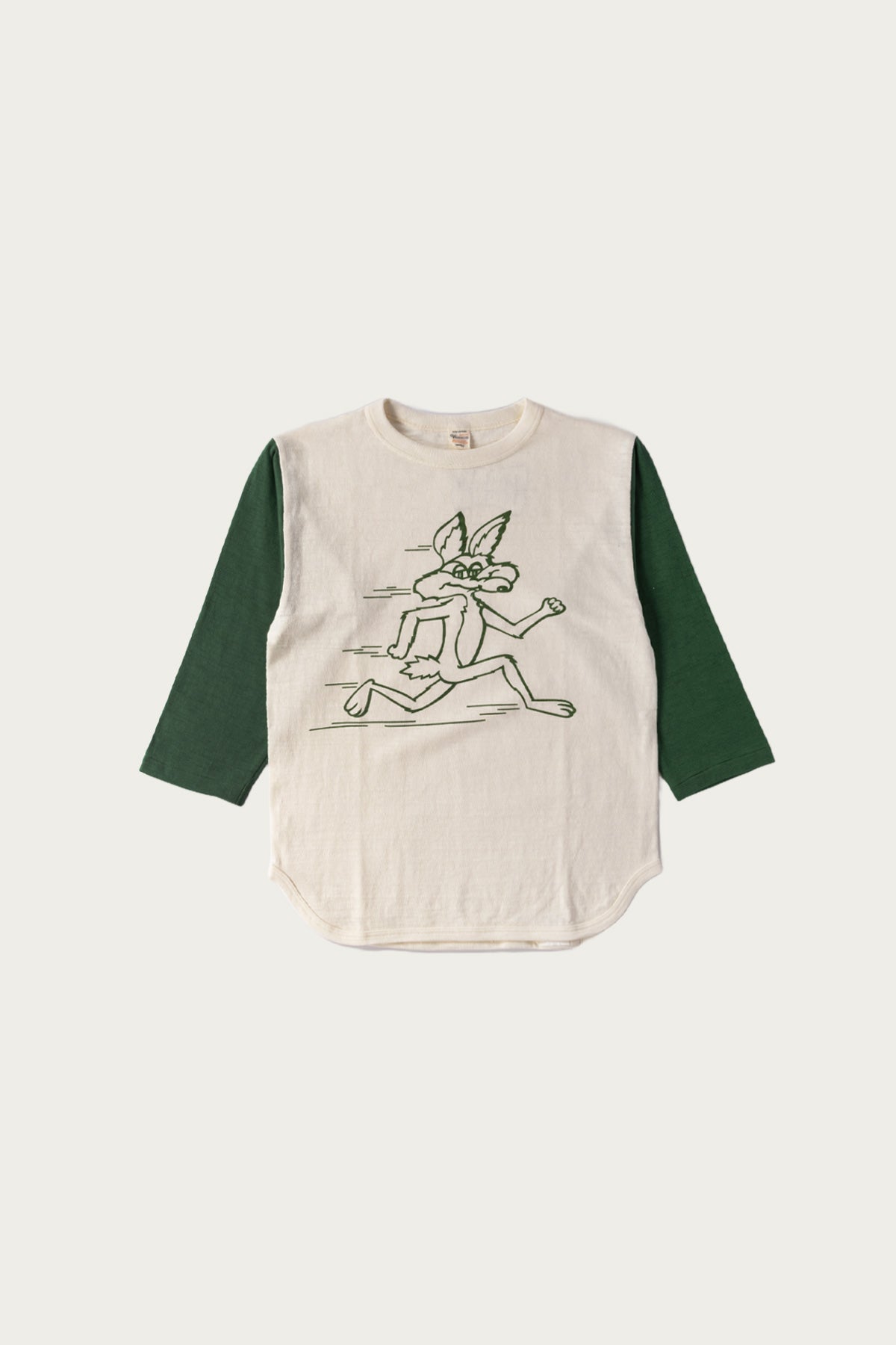Warehouse & Co. - Coyote Baseball Tee L/S - Cream/Light Green - Canoe Club