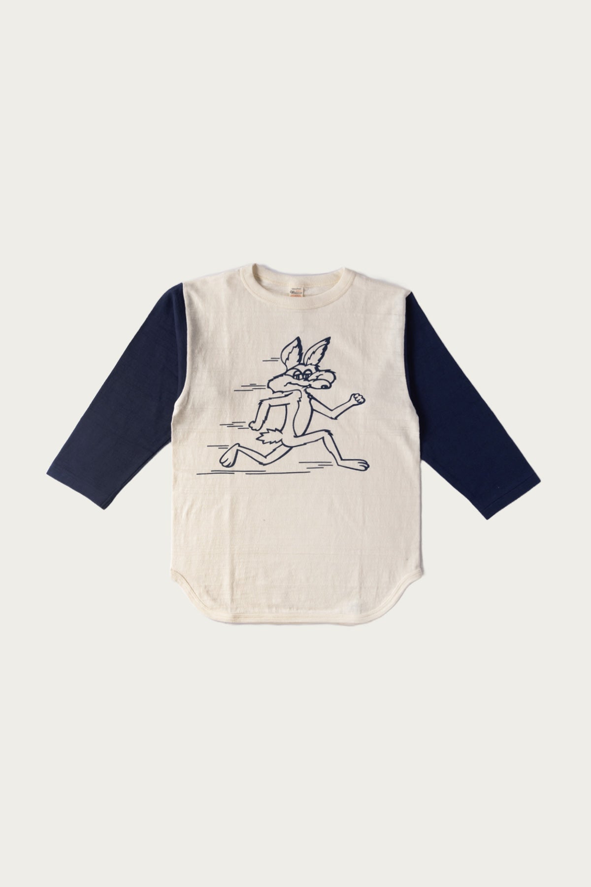 Warehouse & Co. - Coyote Baseball Tee L/S - Cream/Navy - Canoe Club