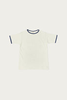 Warehouse & Co. - 4059 Ringer T-Shirt - Cream/Navy - Canoe Club