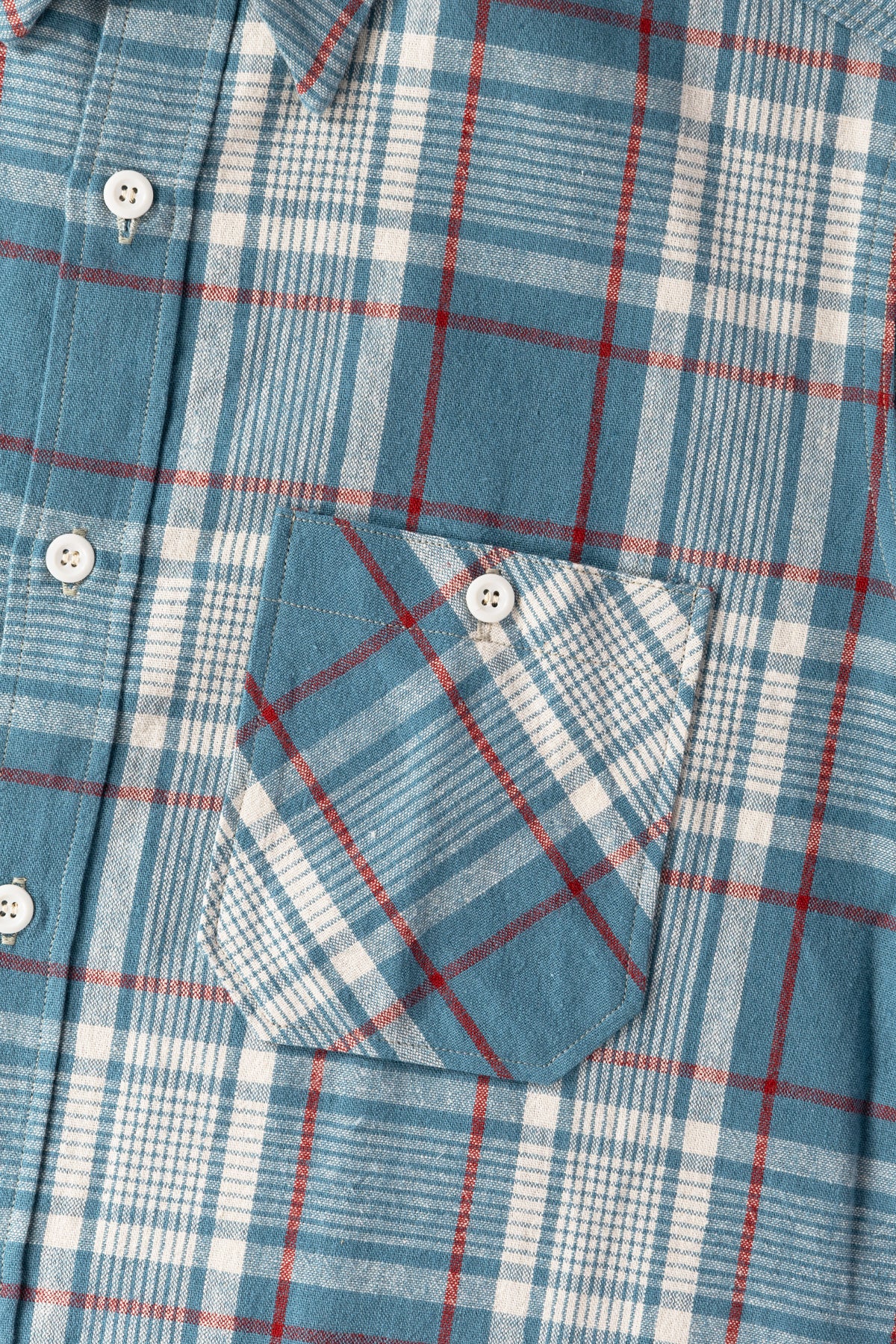 Warehouse & Co. - Longsleeve Large Check Workshirt - Sax - Canoe Club