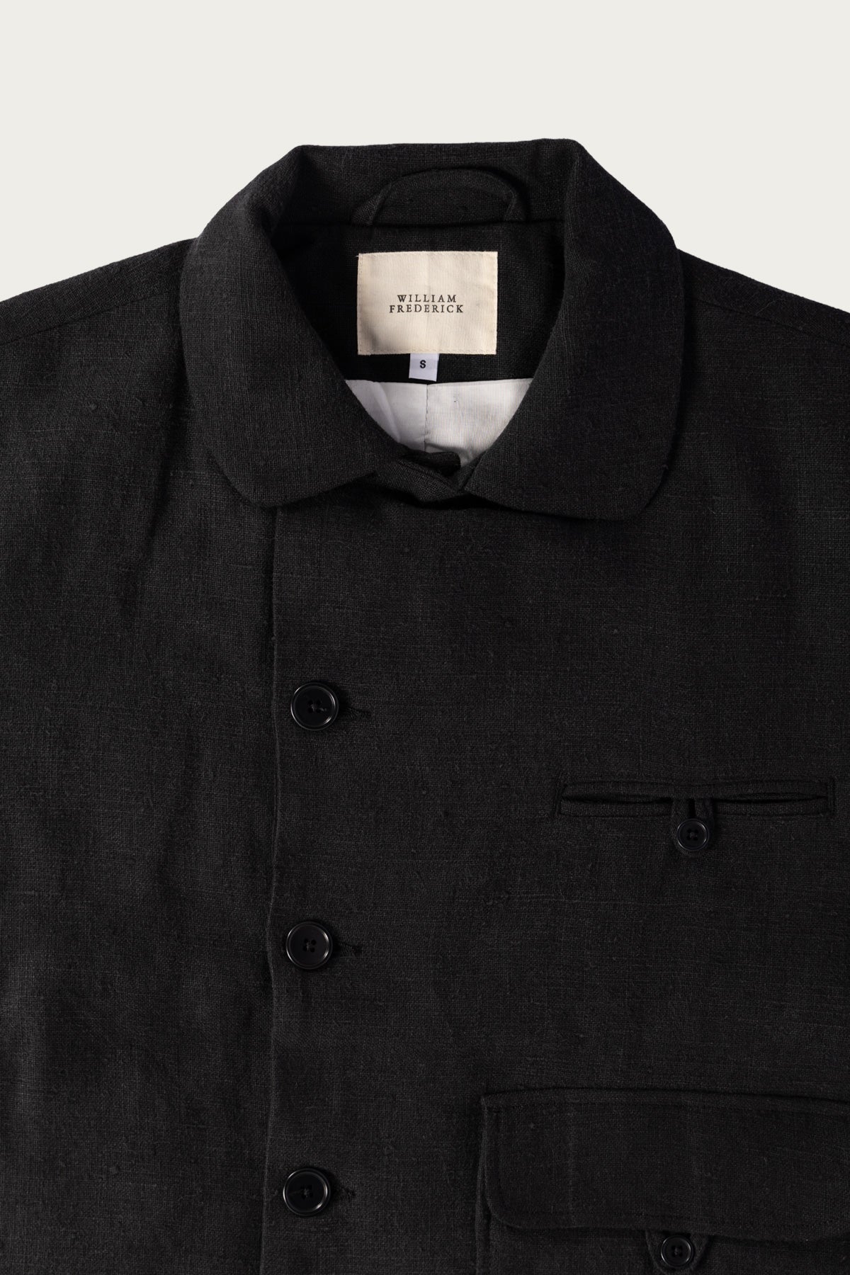 William Frederick - Airport Jacket - Black Butcher Linen - Canoe Club