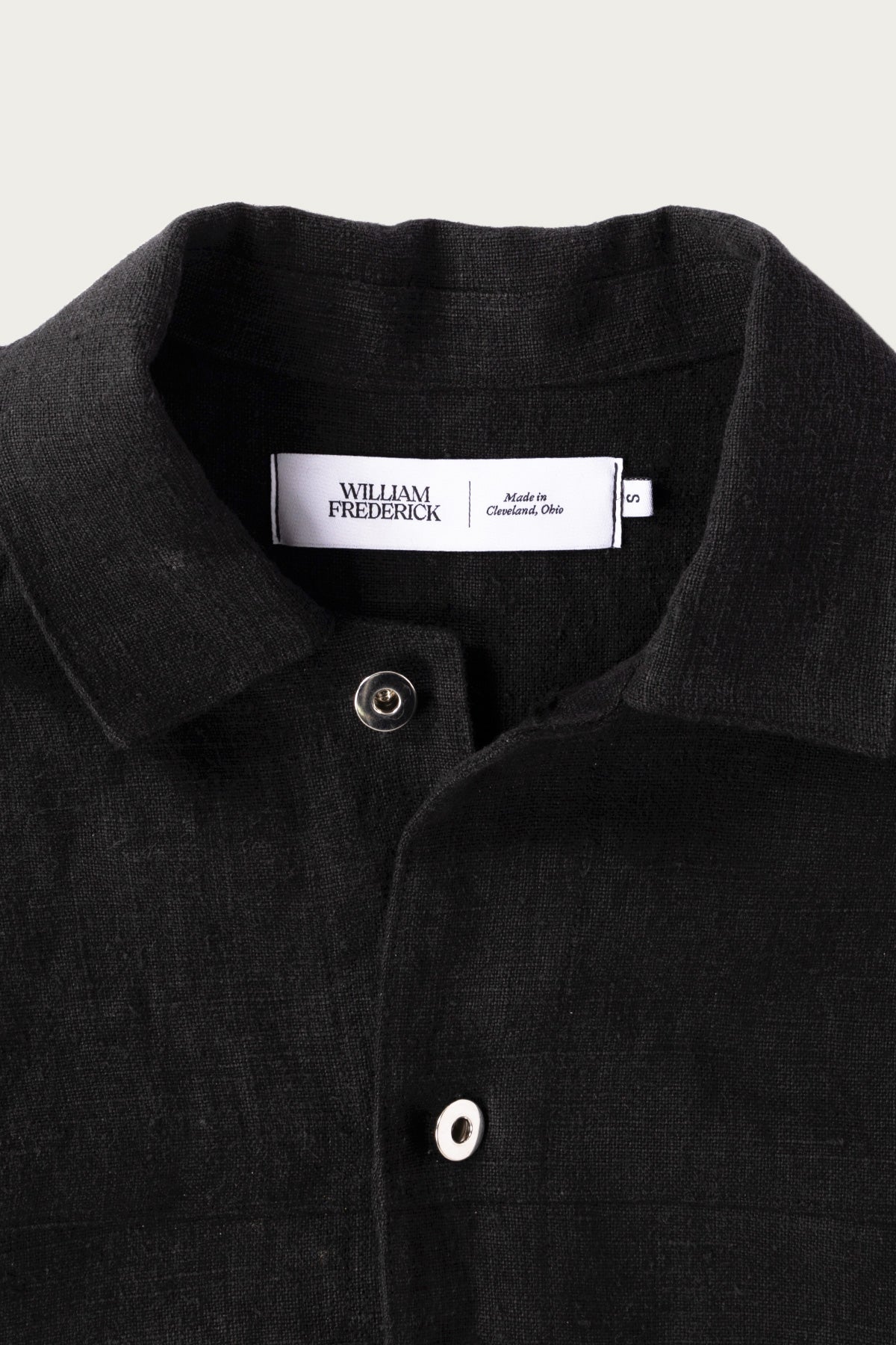 William Frederick - Cafe Jacket - Black Butcher Linen - Canoe Club