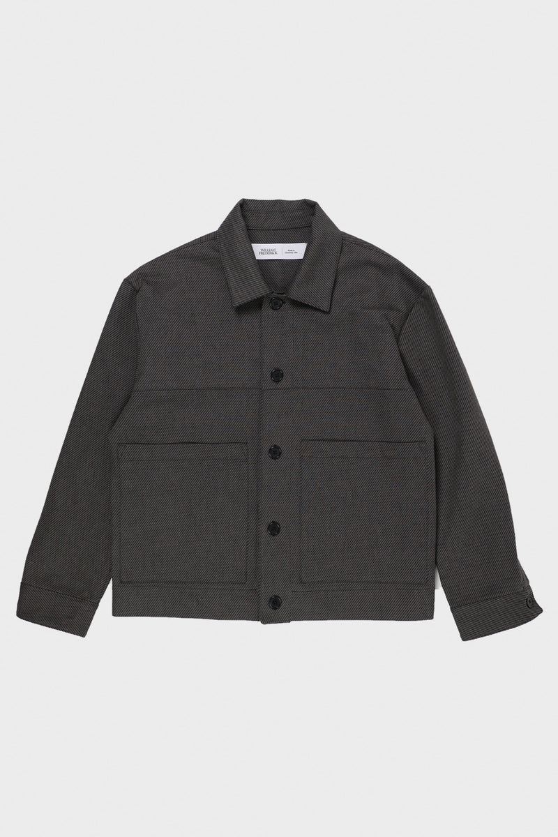 William Frederick Cafe Jacket | Black/Tan Twill | Canoe Club