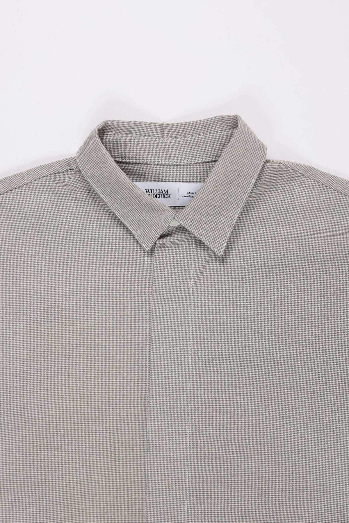 William Frederick - Cafe Shirt - Cream/Sage Check - Canoe Club