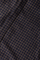 William Frederick - Café Shirt - Navy and Olive Brown Worsted Wool Gauze - Canoe Club