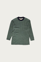 William Frederick - Long Sleeve Tee - Navy, Green, Cream Stripe - Canoe Club
