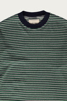 William Frederick - Long Sleeve Tee - Navy, Green, Cream Stripe - Canoe Club