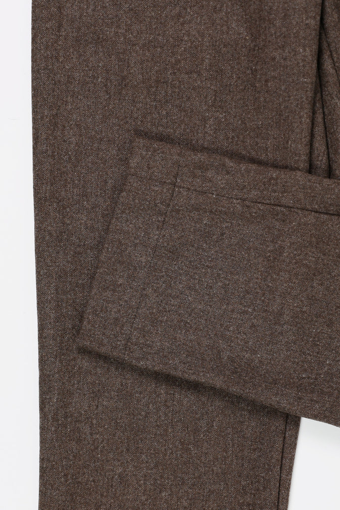 William Frederick - Office Pant - Italian Brown Wool Flannel - Canoe Club