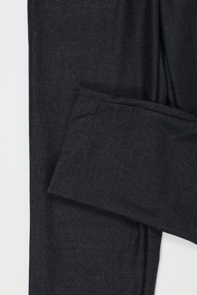 William Frederick - Office Pant - Charcoal Worsted Wool Flannel - Canoe Club