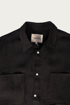 William Frederick - Office Shirt - Black Linen - Canoe Club