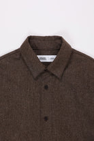 William Frederick - Office Shirt - Italian Brown Wool Flannel - Canoe Club