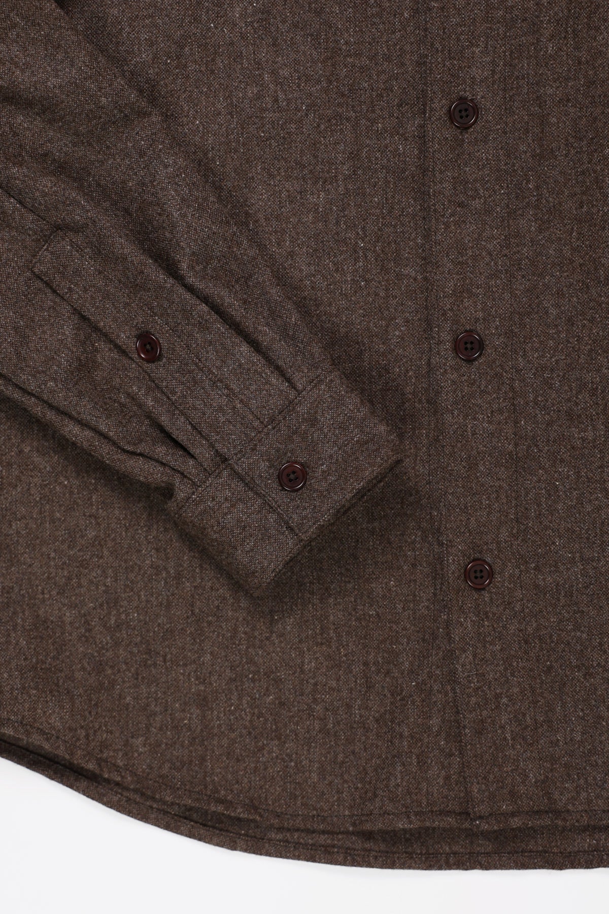 William Frederick - Office Shirt - Italian Brown Wool Flannel - Canoe Club