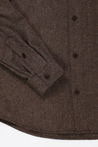 William Frederick - Office Shirt - Italian Brown Wool Flannel - Canoe Club