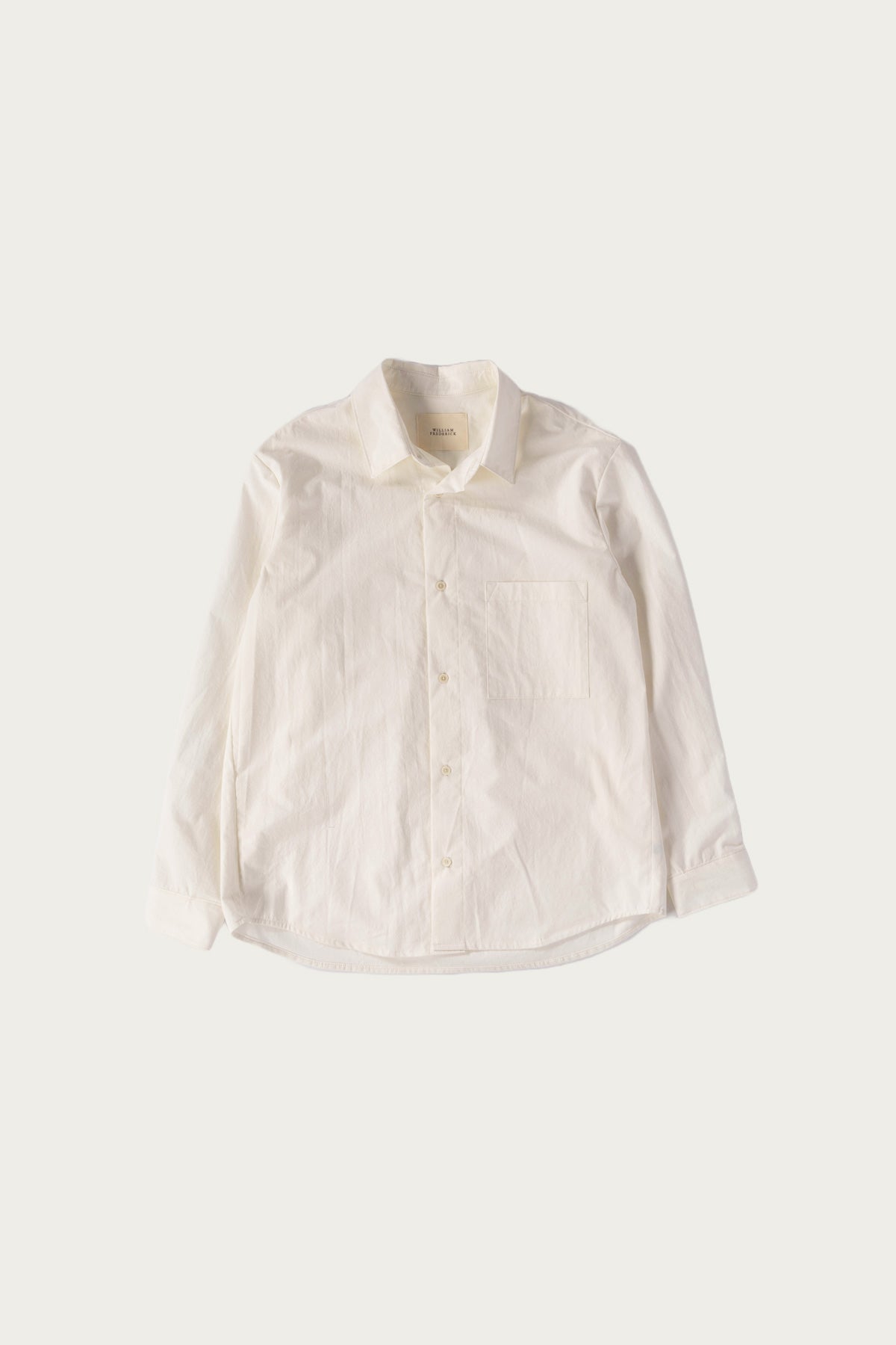 William Frederick - Office Shirt - White Cotton Wool Typewriter Cloth - Canoe Club