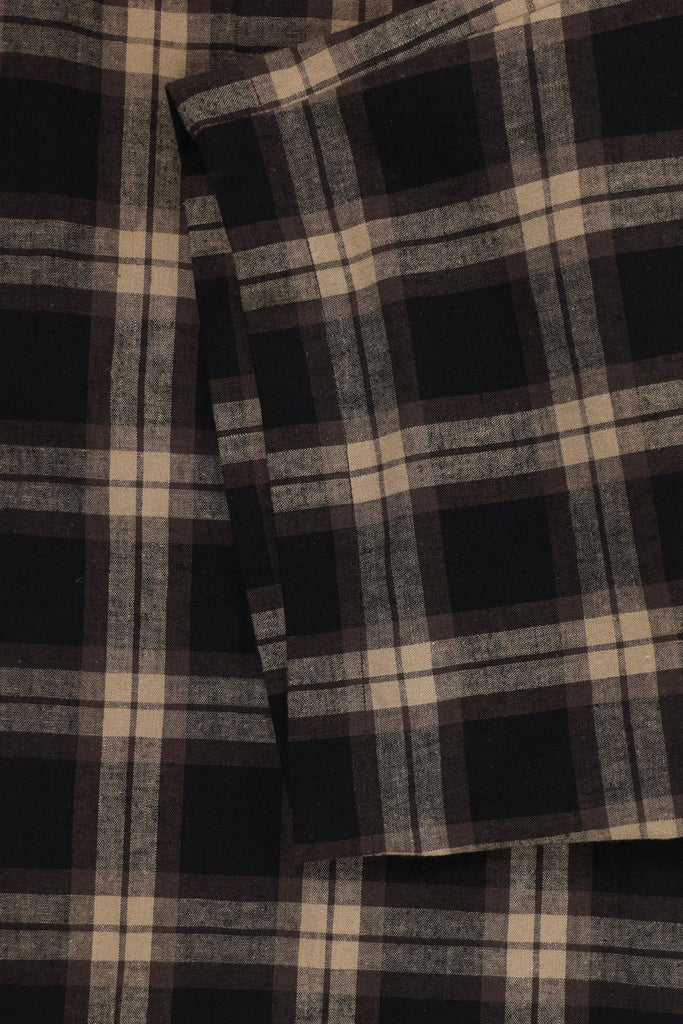 William Frederick - Studio Pant - Black/Brown Tan Plaid - Canoe Club