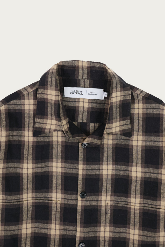 William Frederick - Studio Shirt - Black/Brown Tan Plaid - Canoe Club