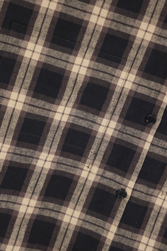 William Frederick - Studio Shirt - Black/Brown Tan Plaid - Canoe Club