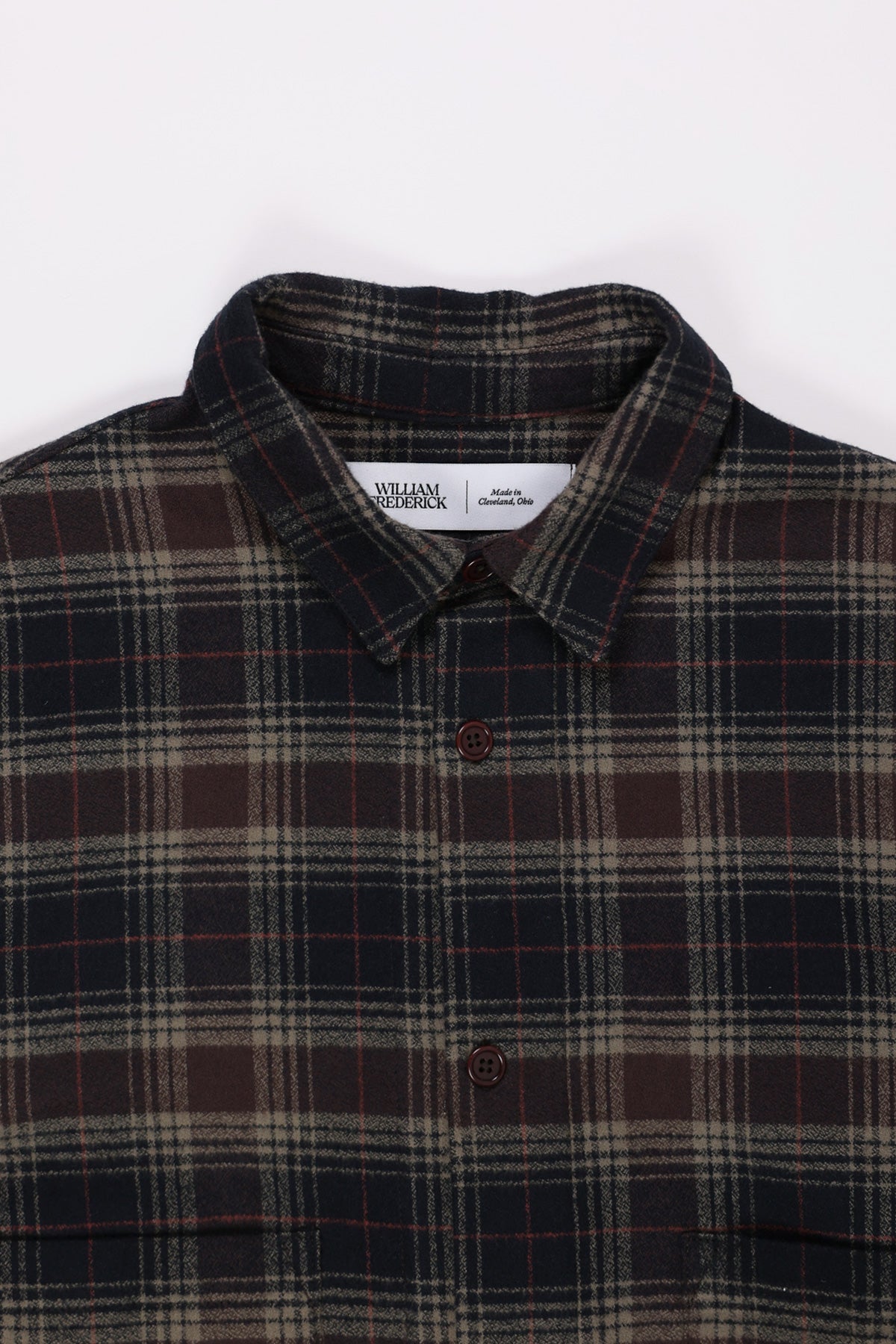 William Frederick - Studio Shirt - Coffee Plaid Flannel - Canoe Club