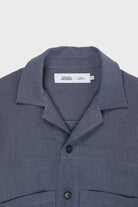 William Frederick - Cafe Jacket - Dusty Blue Butcher Linen - Canoe Club