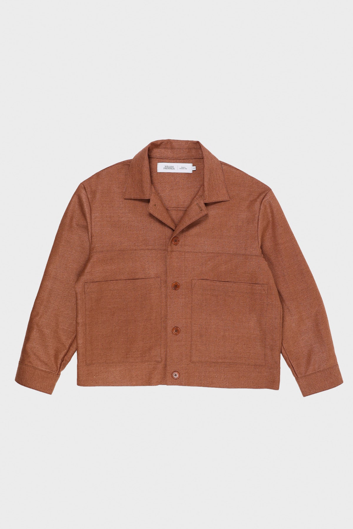 William Frederick - Cafe Jacket - Rust Silk Matka - Canoe Club