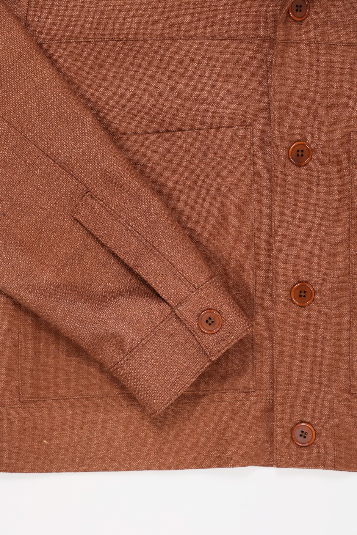 William Frederick - Cafe Jacket - Rust Silk Matka - Canoe Club