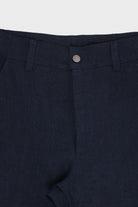 William Frederick - Cafe Pant - Navy Butcher Linen - Canoe Club