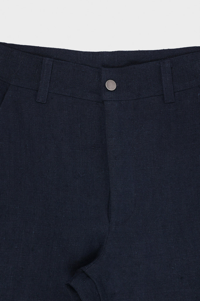 William Frederick - Cafe Pant - Navy Butcher Linen - Canoe Club