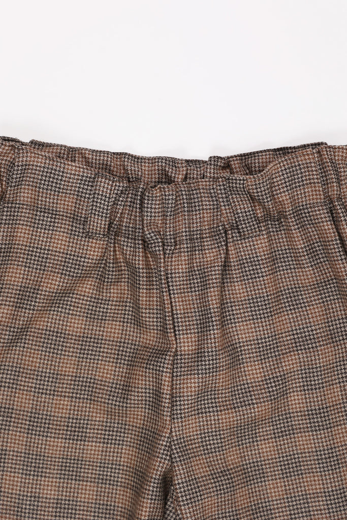 William Frederick - House Pant - Brown and Tan Hounstooth Plaid - Canoe Club