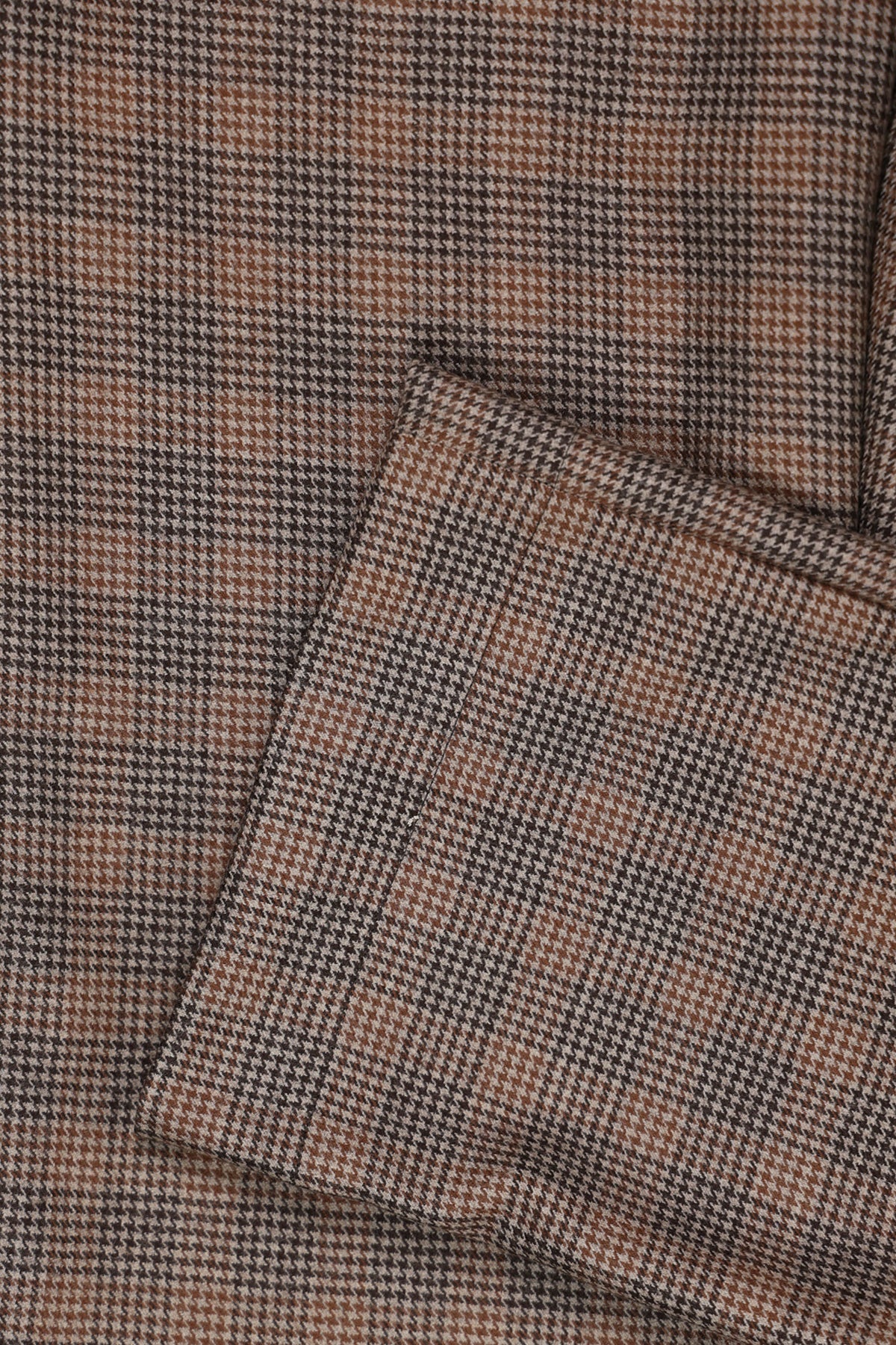 William Frederick - House Pant - Brown and Tan Hounstooth Plaid - Canoe Club