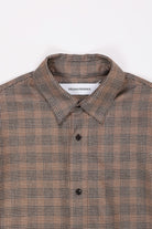 William Frederick - House Shirt - Tan and Brown Houndstooth Plaid - Canoe Club