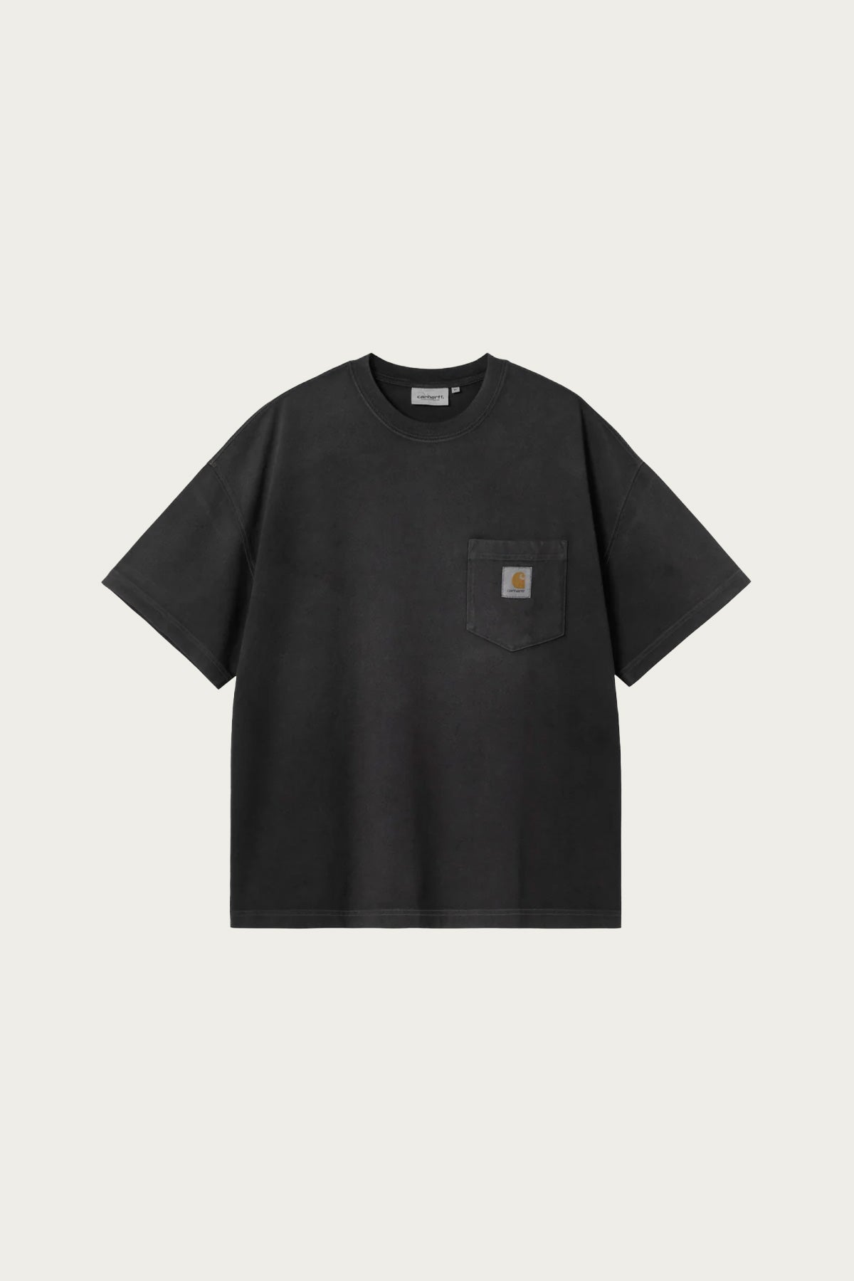 Carhartt Work In Progress - Chalk Wash Hudson Pocket T-Shirt - Black - Canoe Club