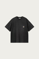 Carhartt Work In Progress - Chalk Wash Hudson Pocket T-Shirt - Black - Canoe Club