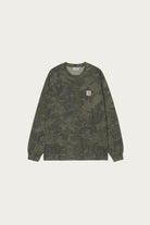 Carhartt Work In Progress - L/S Camo Combi T-Shirt - Green/Olive Garment Dyed - Canoe Club