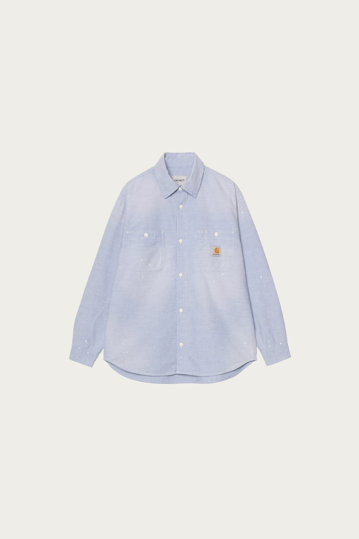 Carhartt Work In Progress - L/S Painter Shirt - Blue Worn Used/Splatter - Canoe Club