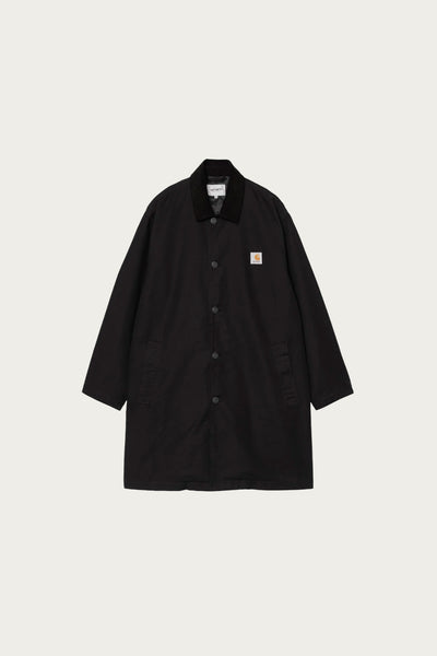 Carhartt Work In Progress Webster Coat | Black/Black Rinsed