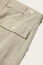 Engineered Garments Workaday - Workaday Fatigue Pant - Navy/Natural Cotton Seersucker - Canoe Club