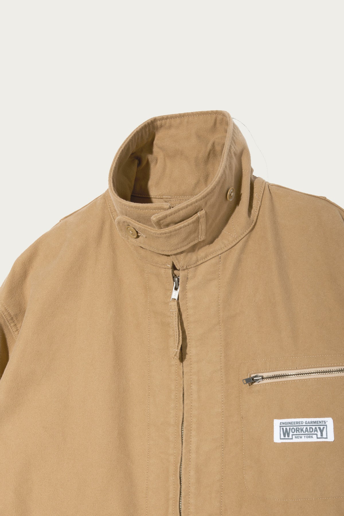 Engineered Garments Workaday - Short Jacket - Camel Cotton Moleskin - Canoe Club