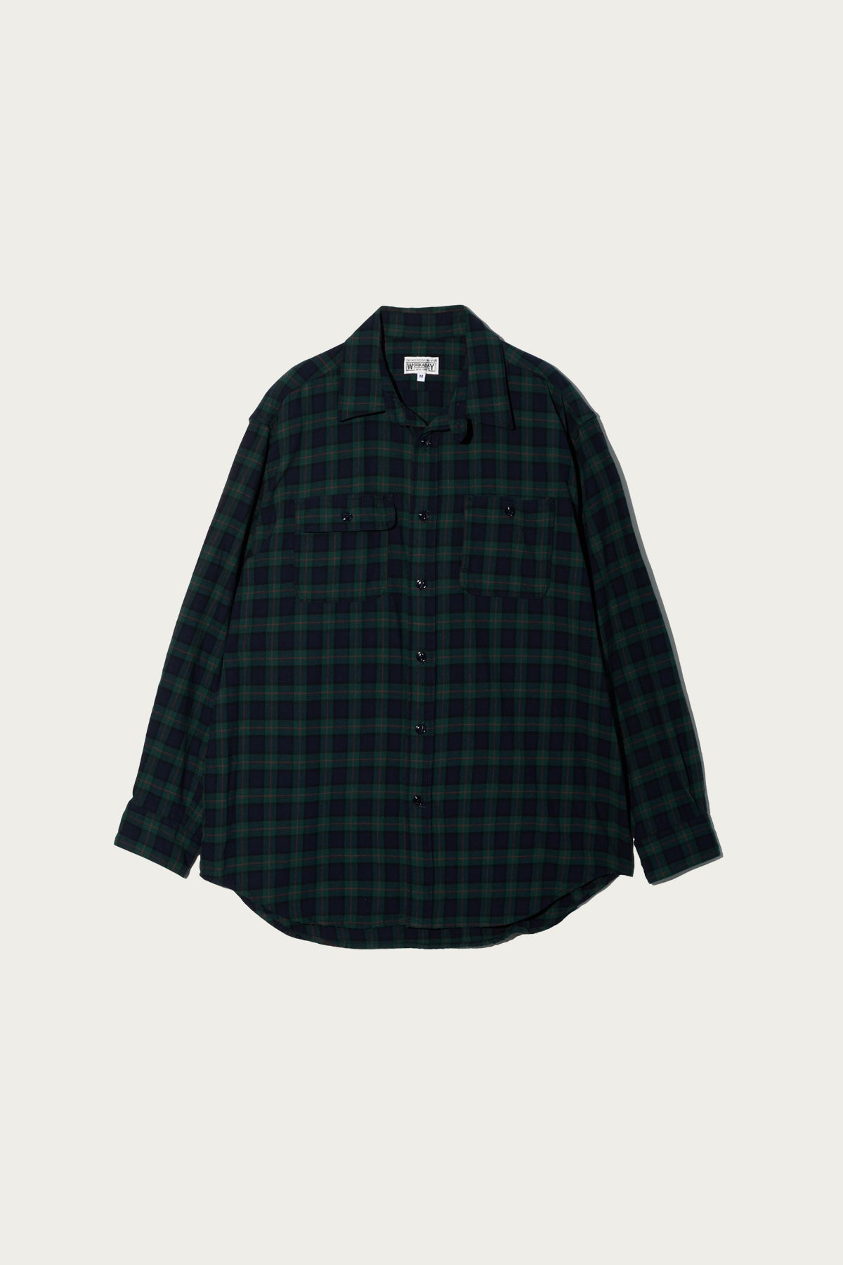 Engineered Garments Workaday - Utility Shirt - Hunter Green Cotton Twill Plaid - Canoe Club
