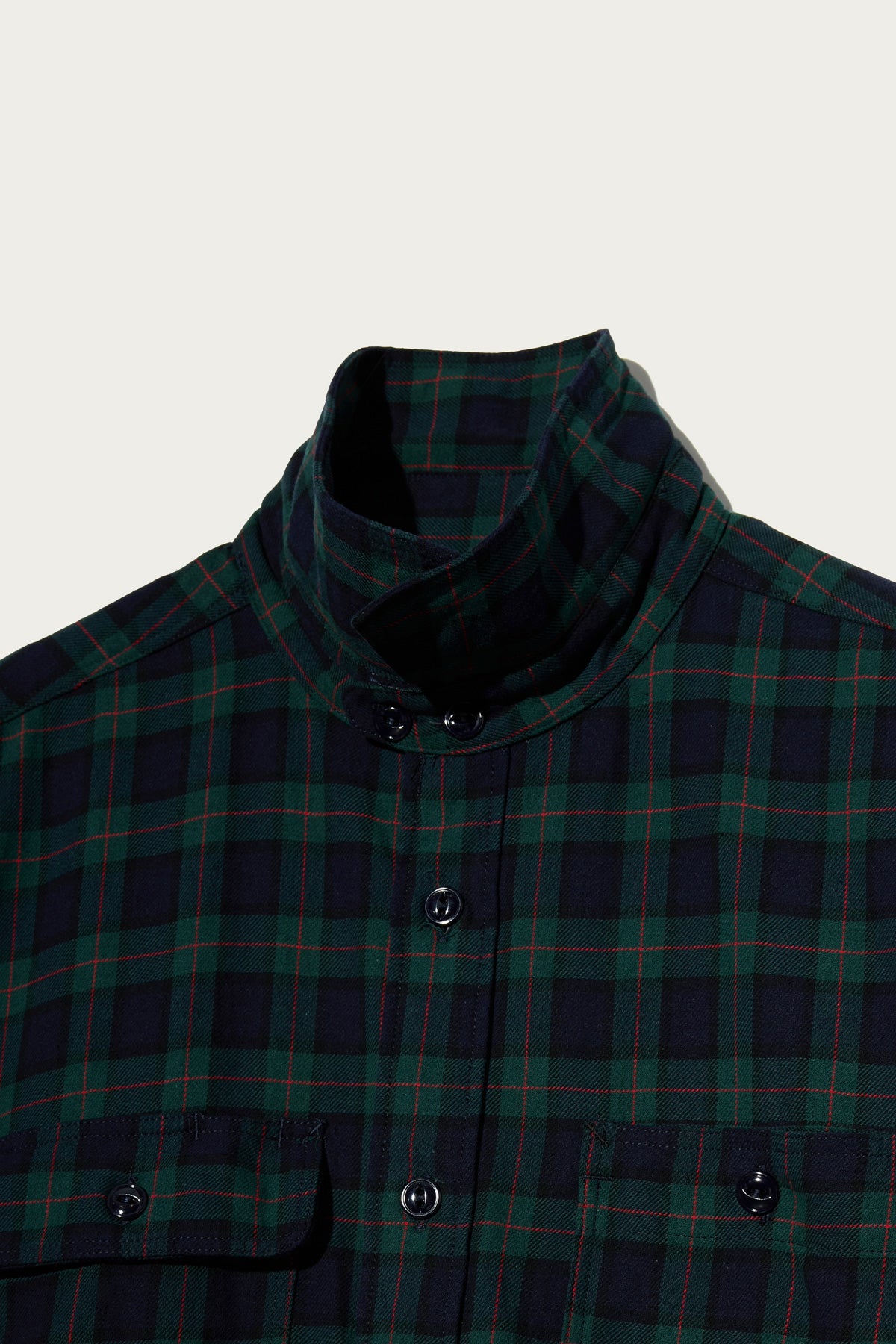 Engineered Garments Workaday - Utility Shirt - Hunter Green Cotton Twill Plaid - Canoe Club