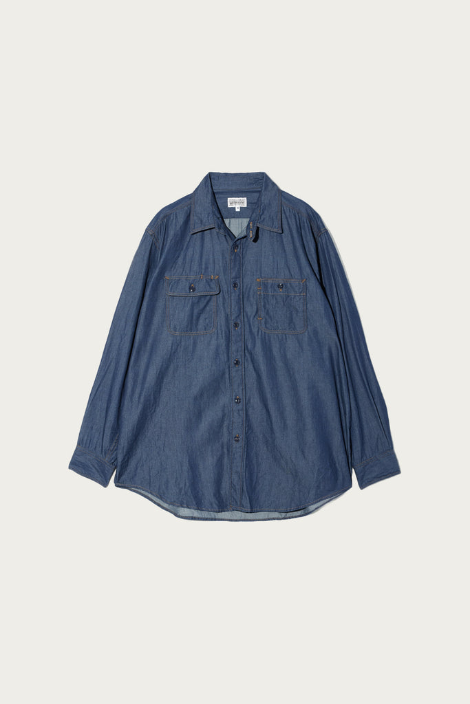 Engineered Garments Workaday - Utility Shirt - Indigo 4.5oz Denim Shirting - Canoe Club