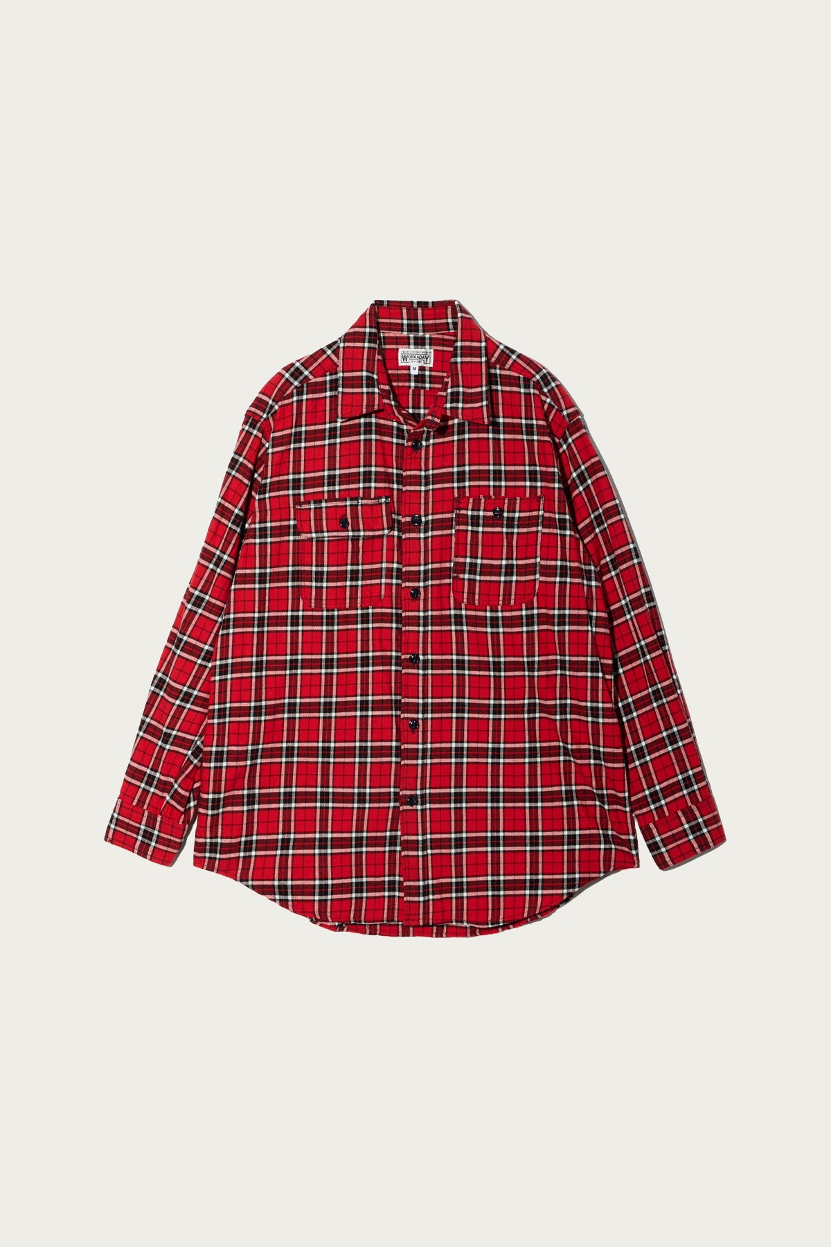 Engineered Garments Workaday - Utility Shirt - Red Cotton Twill Plaid - Canoe Club